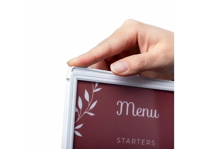 Verlichte Tafelstandaard T-Stand LED Dubbelzijdig A5 Wit