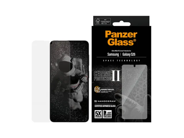 PanzerGlass Ceramic Screen Protector Samsung Galaxy S26 | Ultra-Wid