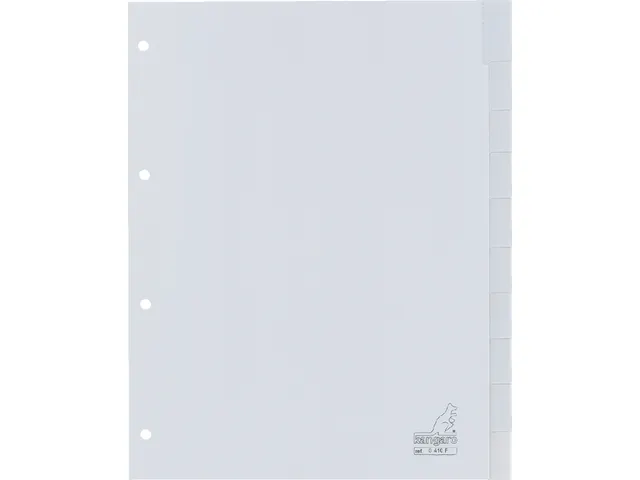 Tabbladen Kangaro A4 4-Gaats G410F 10-Delig+Venster Grijs Pp