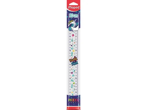 Liniaal Maped Pixel Party Twist 'n Flex 30cm transparant