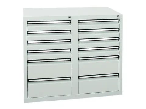 ladekast,HxBxD 900x1000x500mm,12lade(n),centr. vergrendeling