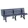 Kunststofbank 800x2000x420mm Zit H 410mm 12 Latten 3 Pootstellen Blauw