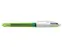 Balpen Bic 4kleuren medium fluor geel