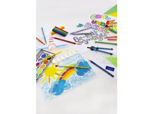 Penselenset Eberhard Faber varkens- en ponyhaar maat 8 en 12