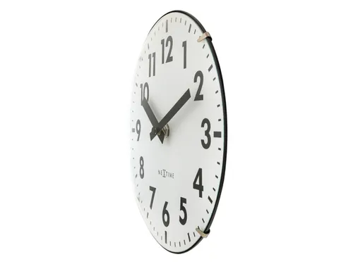 Tafelklok Nextime Duomo Mini 20 cm wit gebolde glazen lens