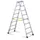 Boktrap Aluminium 1.84m 2x8treden Dubbelzijdig