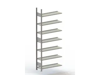 Inhaakstelling Aanslagrand Aanbouwveld 2500x1000x300mm 7legborden - 1
