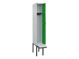 locker met bank,HxBxD 2120x300x815mm,1vak,vak B 300mm,draaigrendel