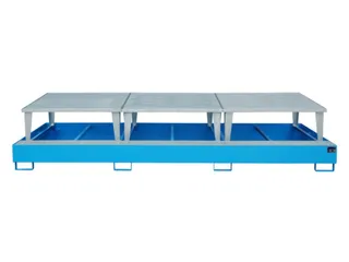 opvangbak,v. 3xIBC,opvangvol. 1000l,HxBxD 780x3850x1460mm - 1