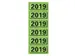 Rugetiket Elba 2019 57x25mm groen 120 stuks