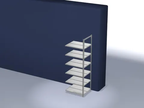 dossierstelling,aanbouwveld,HxBxD 2200x750x600mm,vaklast 90kg