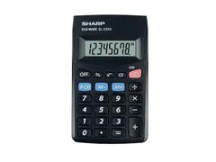 Calculator Sharp-EL233SBBK zwart pocket