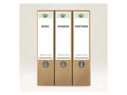 Ordnerrugetiket gerecycled Zweckform 61x192mm wit perm. 40 etik. 10 ve