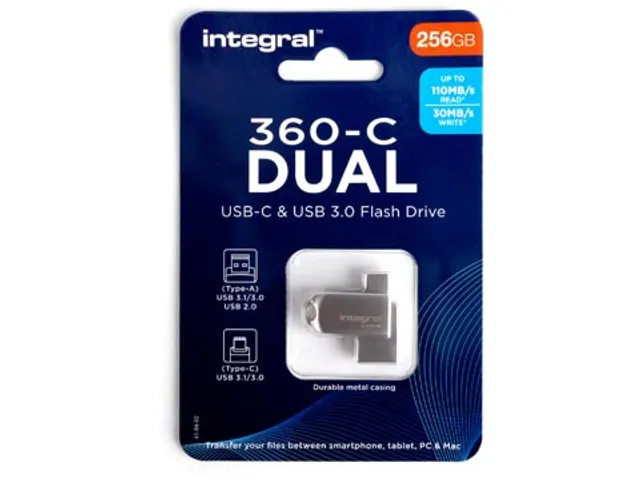 360-C Dual USB-C & USB 3.0 stick, 256 GB