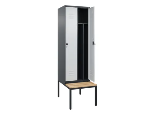 locker voor scheiding van kleding,HxBxD 2120x600x815mm,2vak