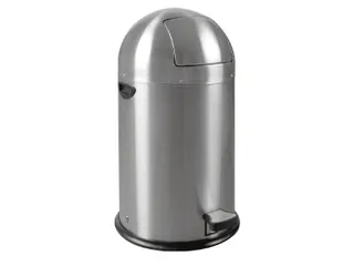 Afvalbak Kickcan metalen binnenbak 33 liter mat RVS - 7