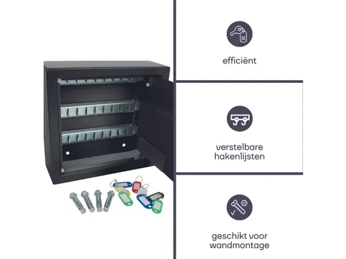 Sleutelkluis 28x30x10cm 30 Sleutels Elektronisch Cijferslot
