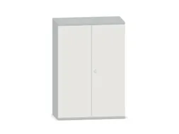 kantoorkast,HxBxD 1150x800x430mm,decor romp lichtgrijs,decor front wit