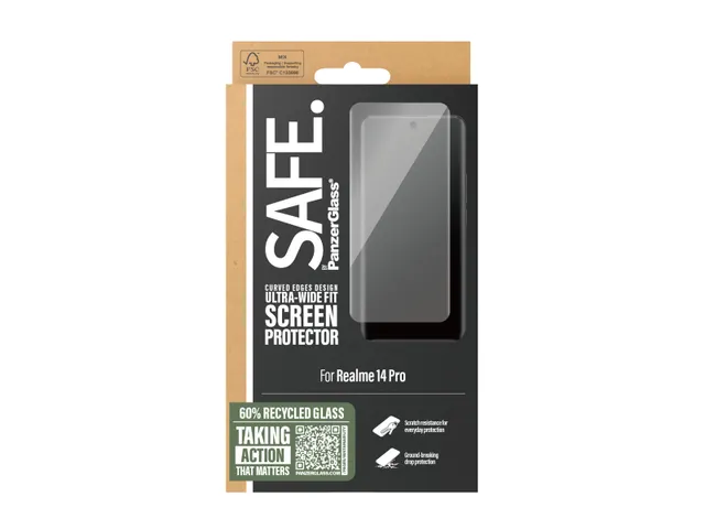 PanzerGlass SAFE. by Screen Protector Realme 14 Pro | Ultra-Wide Fi