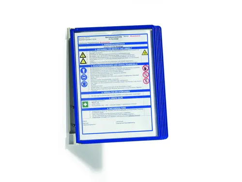 Durable 5551 Zichtpanelensysteem Wand VARIO WALL 5 tassen Blauw