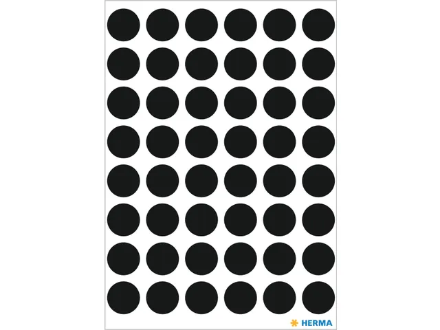 Etiquette HERMA 1869 rond 12mm noir 240 pièces