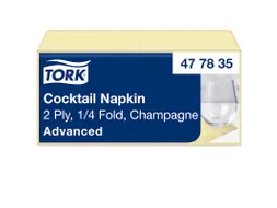 Tork 477835 Cocktailservet Advanced Champagne 24x24cm 2-laags