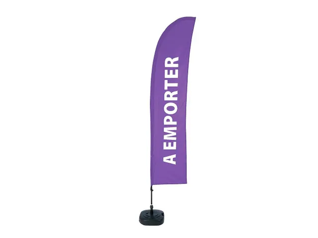 Beachflag 430cm complete set "A EMPORTER" Paars