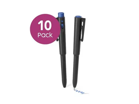 J800 DetectaPen met clip zwart blauwe inkt detecteerbaar 10 stuks