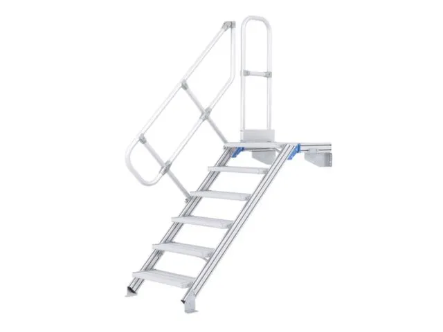 bordestrap bordes H 2 75m 11treden trede B 800mm 60°helling aluminium