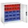 Stellingkast Staalplaat 1000x1000x420mm 4 Legborden 24 Magazijnbakken