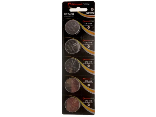 Knoopcelbatterij CR2450 3.0V Blister 5 Stuks