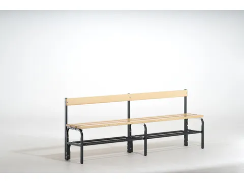 omkleedbank,HxLxD 770x2000x375mm,houten lijst,frame staal RAL7016