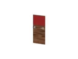 baliepaneel,v. bureau,aanbouw links,B 600mm,NP-tiepolo nut,BN4011-rood