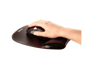 Muismat met polssteun Fellowes Crystals gel transparant zwart - 2
