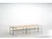 banc double,HxLxP 450x2000x700mm,barrettes en bois