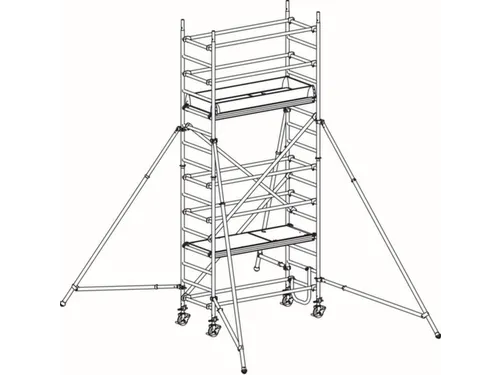 rolsteiger,reik H 5,25m,steiger H 4,49m,2platform(s),m. luik