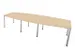 vergadertafel,HxBxD 740x3200x1400mm,vatvormig,NE-esdoorn