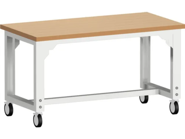 werkbank,verrijdbaar,HxBxD 840-1140x1500x750mm,beukenblad,geolied
