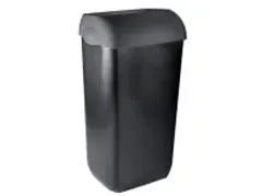 OUTLET Poubelle plastique semi-ouverte 23L Noir