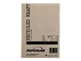 Envelop Papicolor C6 114x162mm Kraft bruin Gegomd - 3