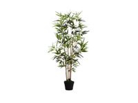 kunstplant bamboe H 1200mm polyester/hout pot kunststof zwart