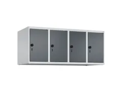 opzetkast,v. locker,4vak.,vak B 300mm,HxBxD 500x1200x500mm,vleugeldeur