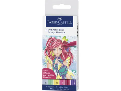 Tekenstift Faber-Castell Pitt Artist Pen Manga 6-delig etui Shôjo