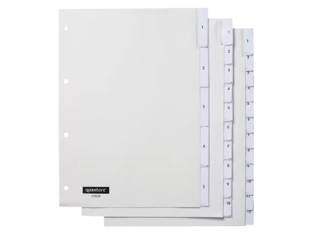 Tabbladen Quantore A4 4-Gaats 5-Delig Met Venster Wit Pp