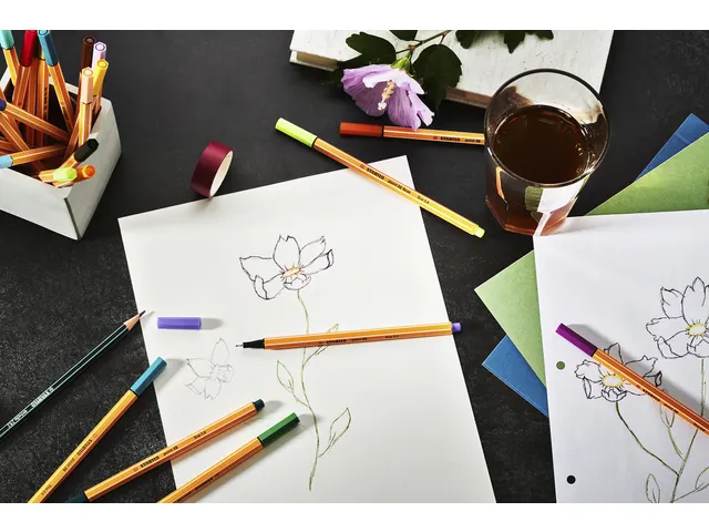 Fineliner STABILO point 88/66 Arty fijn assorti blik à 66 stuks