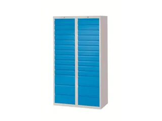ladekast HxBxD 1800x1000x500mm 28laden RAL7035 front RAL5012 - 2