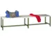 omkleedbank,HxLxD 430x2000x370mm,onderstel RAL6011