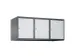 opzetkast,v. locker,3vak.,vak B 400mm,HxBxD 500x1200x500mm