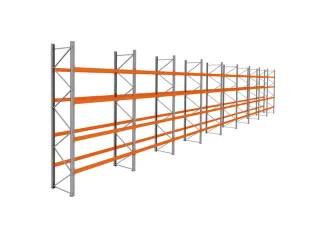 palletstelling,basis+8xaanbouw,HxBxD 4620x25300x1100mm,vakl. 3000kg - 1