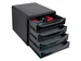 Module de classement Big Box 4 tiroirs Glossy - Noir brillant